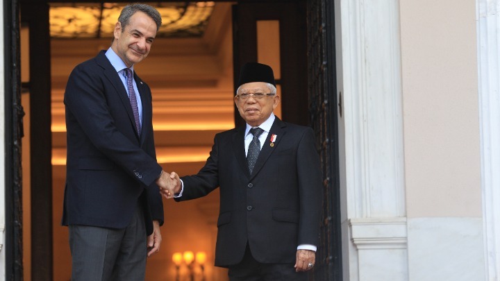 Συνάντηση του Κυριάκου Μητσοτάκη με τον Αντιπρόεδρο της Ινδονησίας Maruf Amin