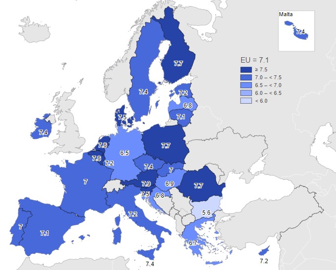 Eurostat: Ποιοι είναι οι πιο ευτυχισμένοι Ευρωπαίοι