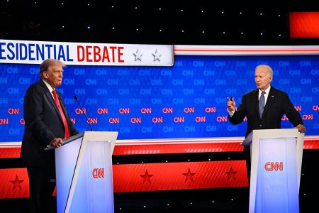 first 2024 presidential debate between us president joe biden and former us president donald j. trump
