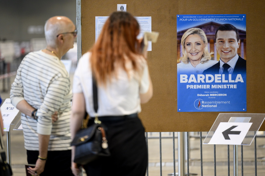 french people living in switzerland vote in french first round of snap parliamentary elections
